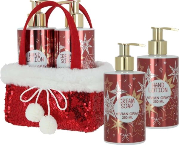 Red Glitters set creme zeep/hand lotion 2x250ml