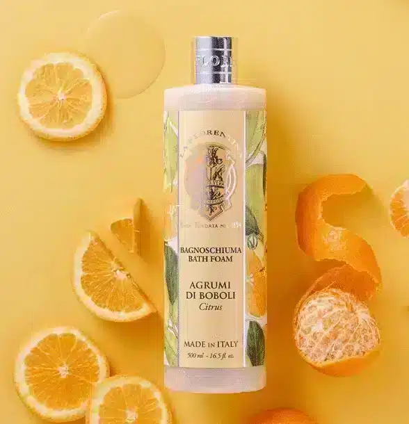Badschuim 500 ml Citrus Boboli, verfrissend badschuim met levendige citrusgeur