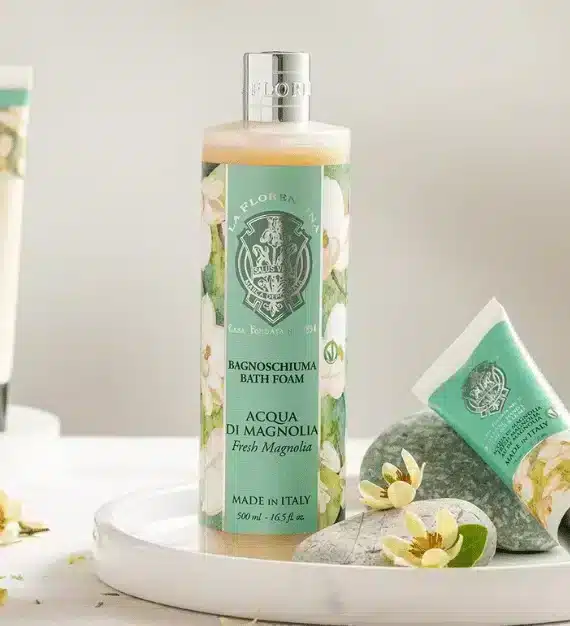 Badschuim 500 ml Magnolia, verzorgend badschuim met bloemige magnoliageur