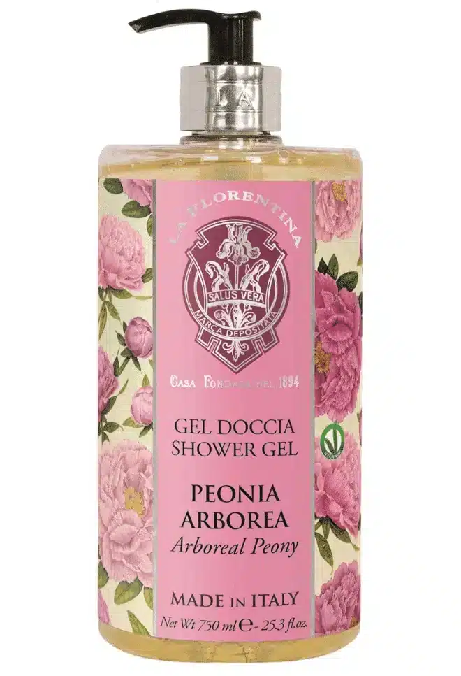 Peony Arboreal douchegel van 750 ml met een delicate pioengeur voor een verzorgende douchebeurt