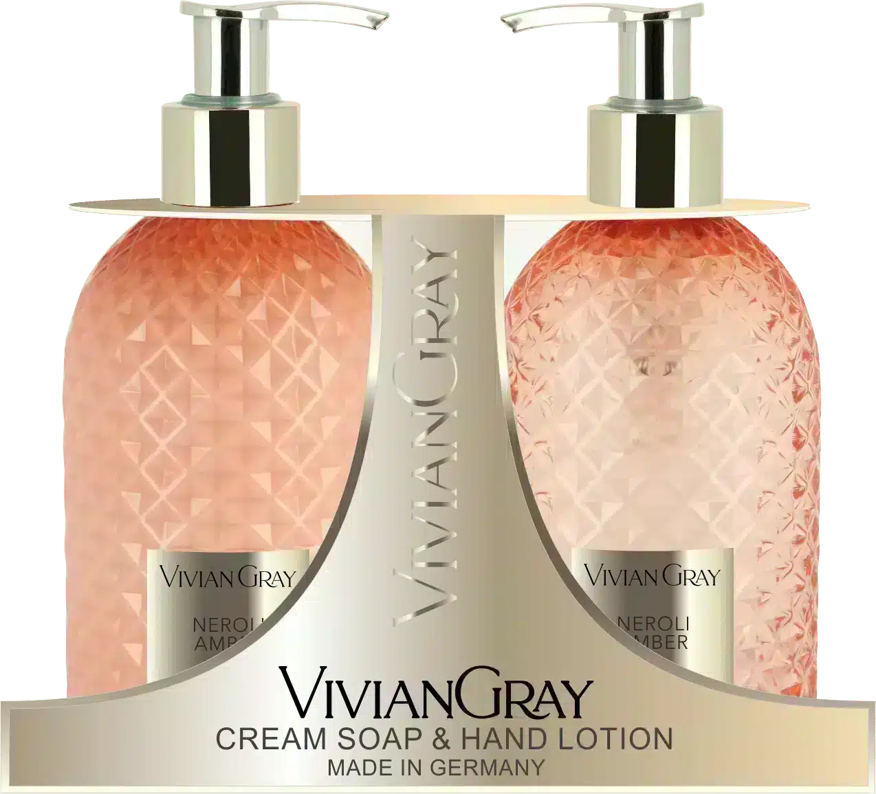 Gemstone Orange geschenkset met crèmezeep en handlotion, 2x300ml voor zachte handen