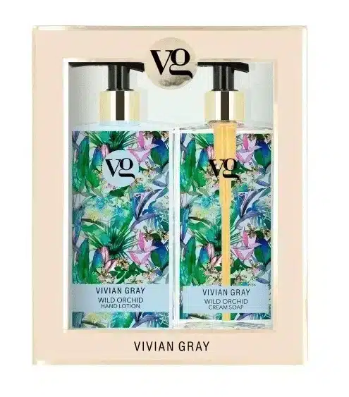 Wild Orchid set met handzeep en handlotion van elk 350 ml met de bloemige geur van orchidee