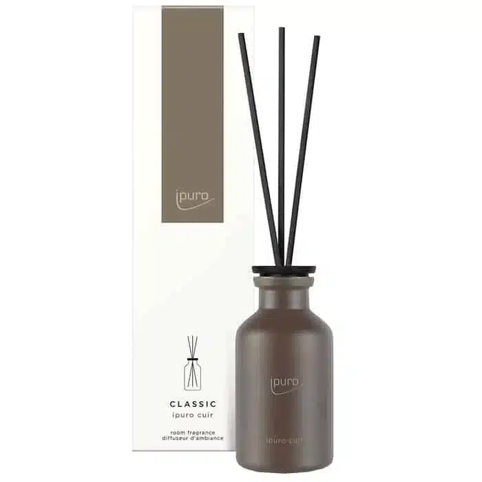 Ipuro Classic Cuir 240ml huisparfum met verfijnde ledergeur voor een aangename sfeer in huis
