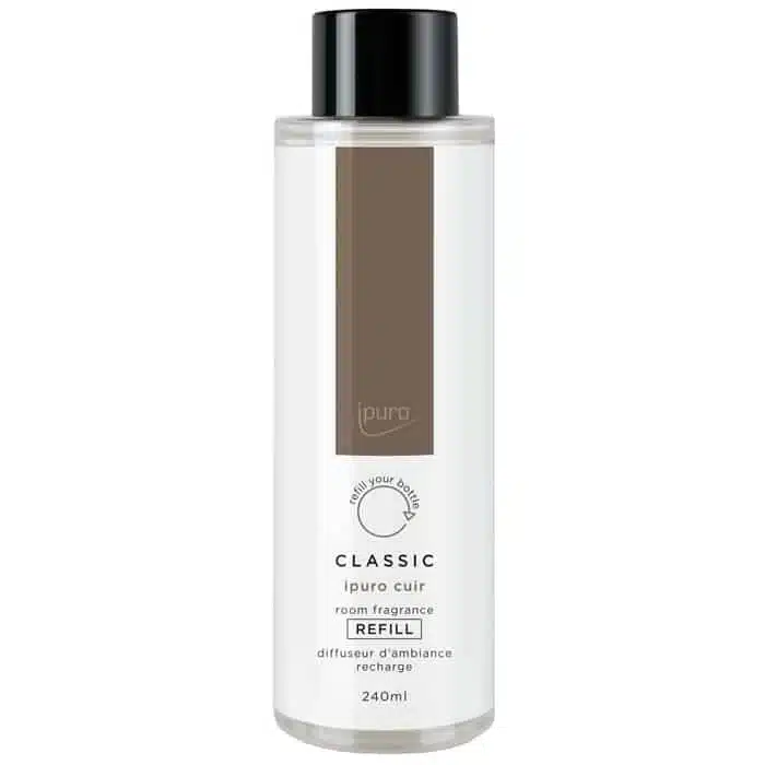 ipuro Classic cuir navulling van 240ml voor de geurverspreider met geurstokjes