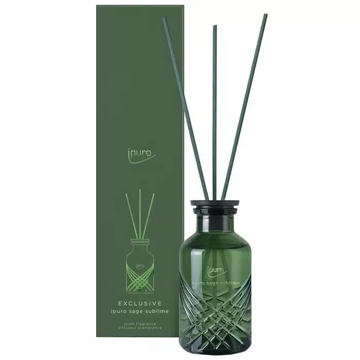 ipuro Exclusive sage sublime geurverspreider van 240ml met geurstokjes voor thuis