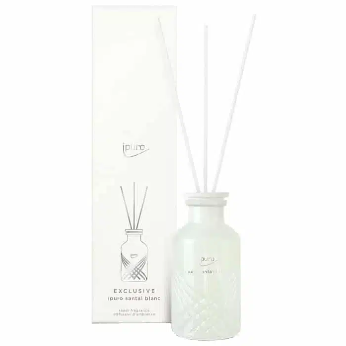 ipuro Exclusive santal blanc geurverspreider van 240ml met geurstokjes voor thuis