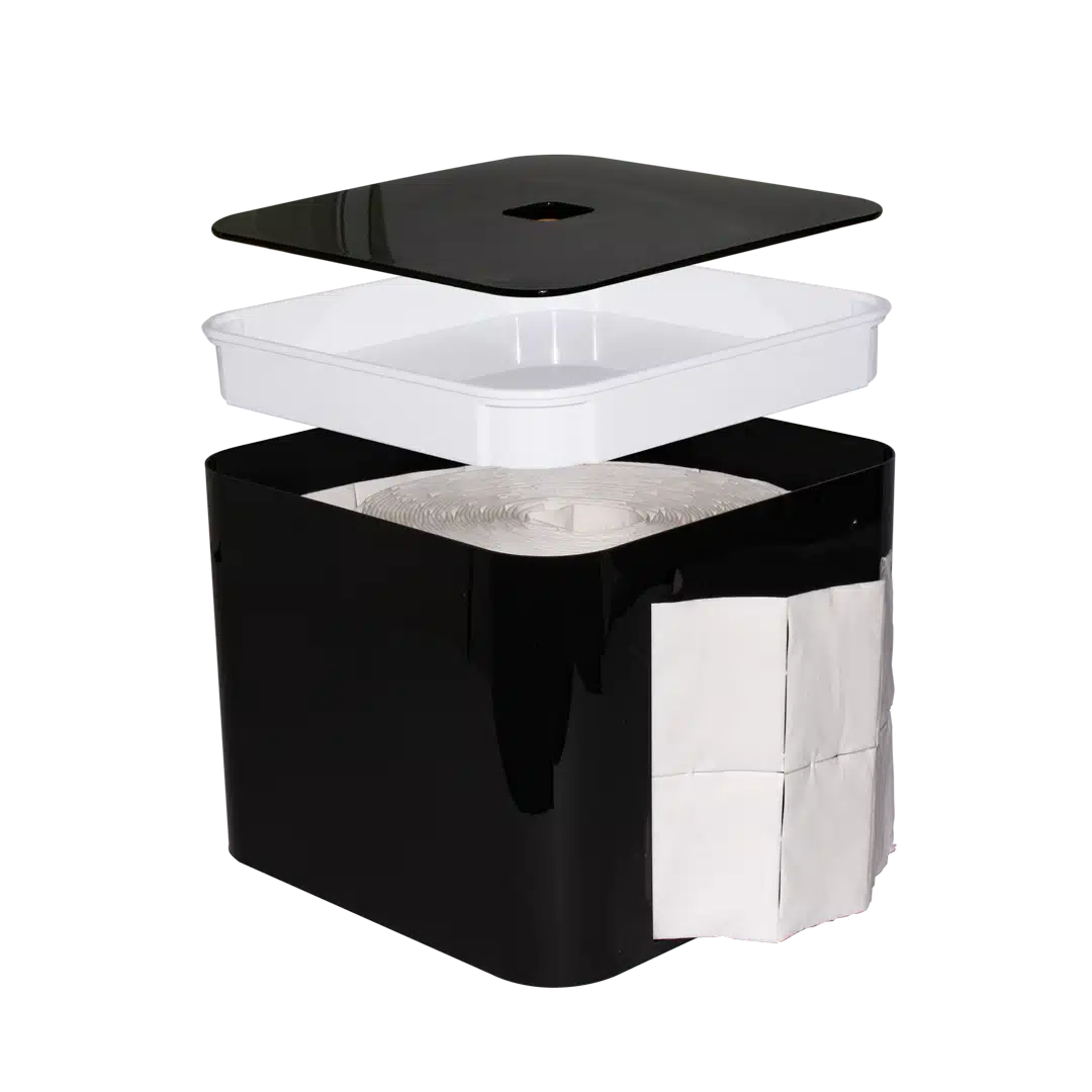 Nail Wipe Dispenser Deluxe voor het handig bewaren en doseren van nagelwipes