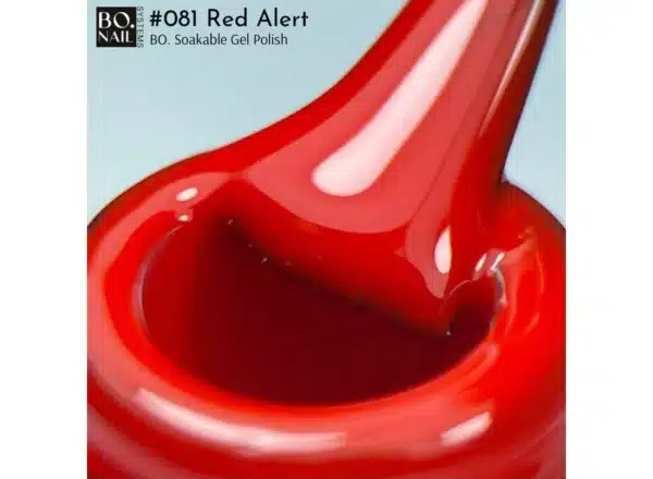 BO.NAIL Soakable Gelpolish #081 Red Alert (7ml) - Afbeelding 2