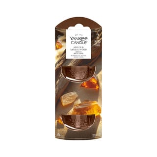 Yankee Candle Electric Refill Amber & Sandalwood, verpakking met 2 navullingen